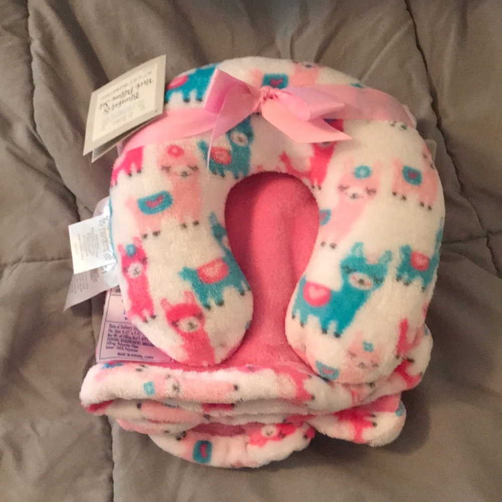 Baby Blanket and Neck Pillow Set